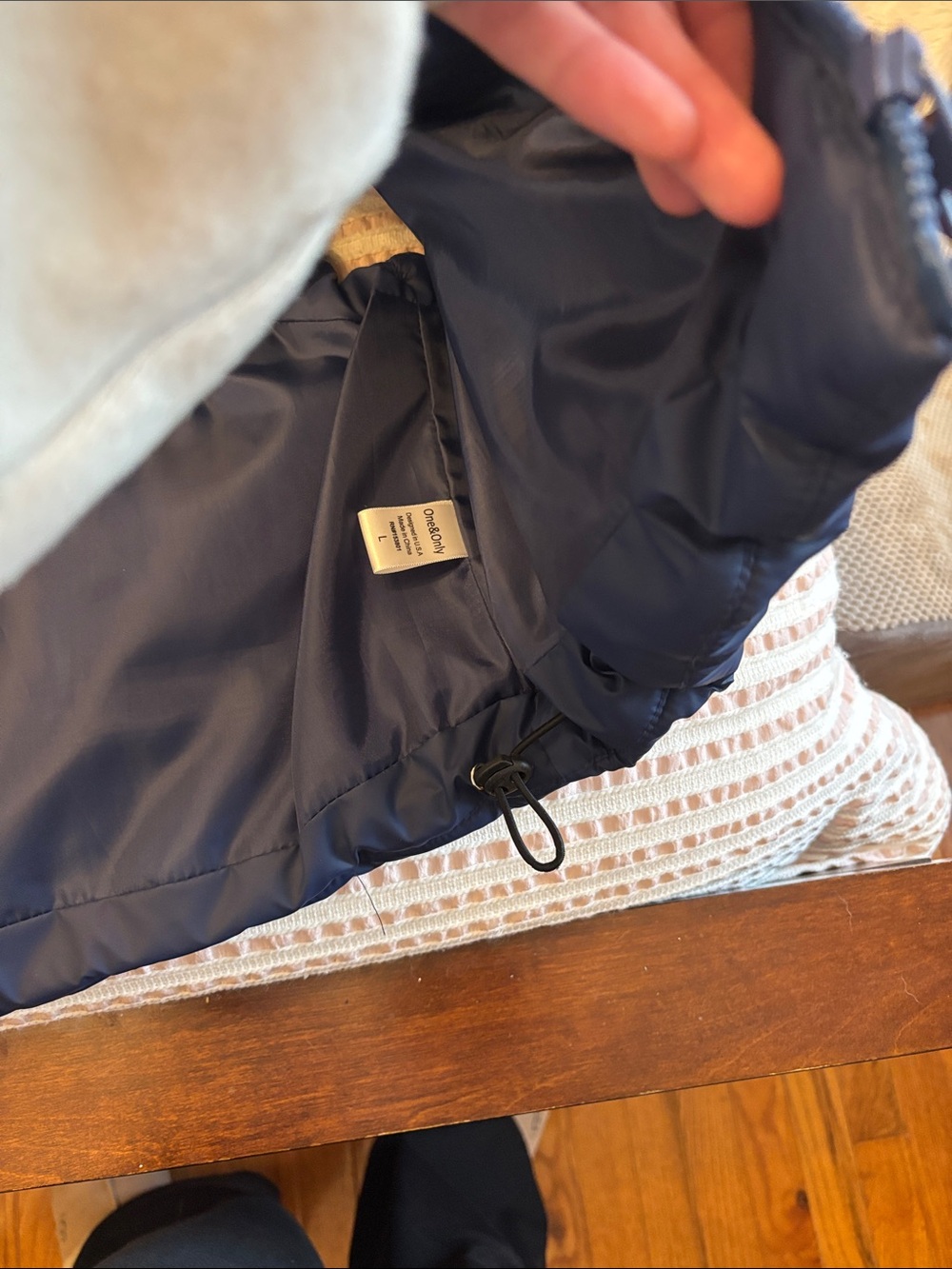 Sleeveless Quilted Puffer Vest - Dark Blue - Picture 5 of 6